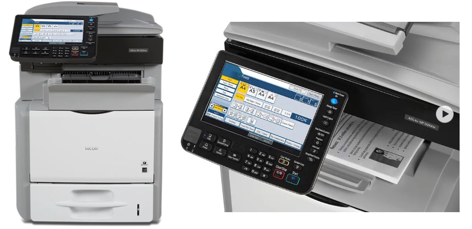 sp 5210sr black and white laser multifunction printer
