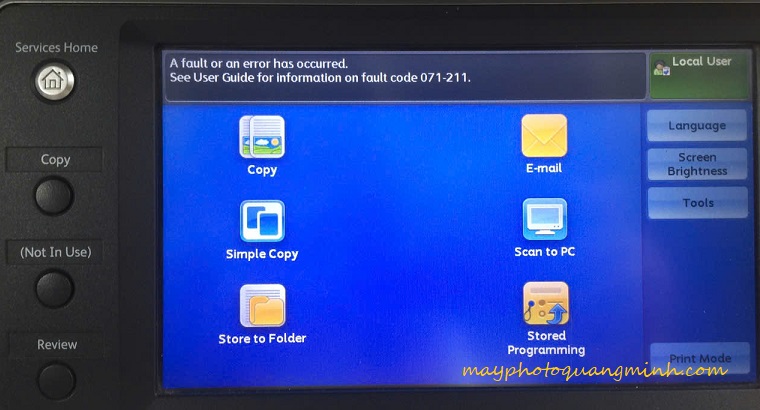 071-211 xerox error